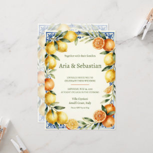 Mediterranean Citrus Lemon Orange Amalfi Wedding I Invitation