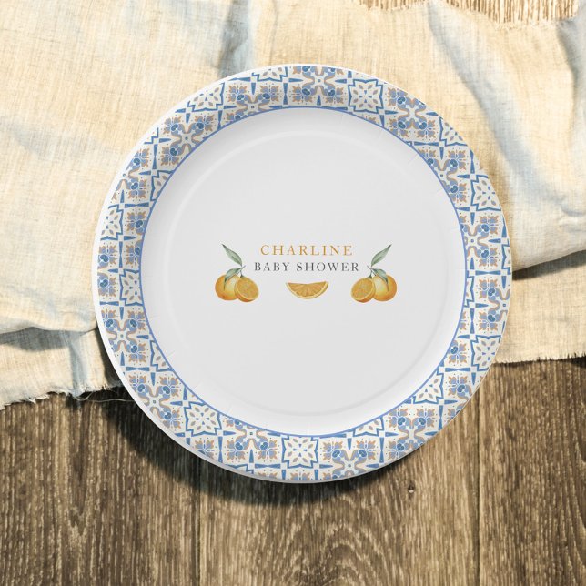 Mediterranean Citrus Paper Plate (Creator Uploaded)