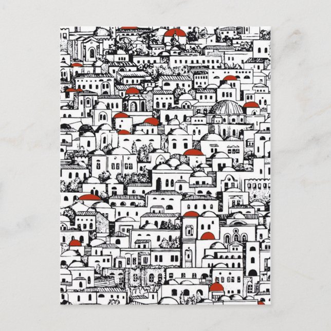 Mediterranean City Postcard (Front)