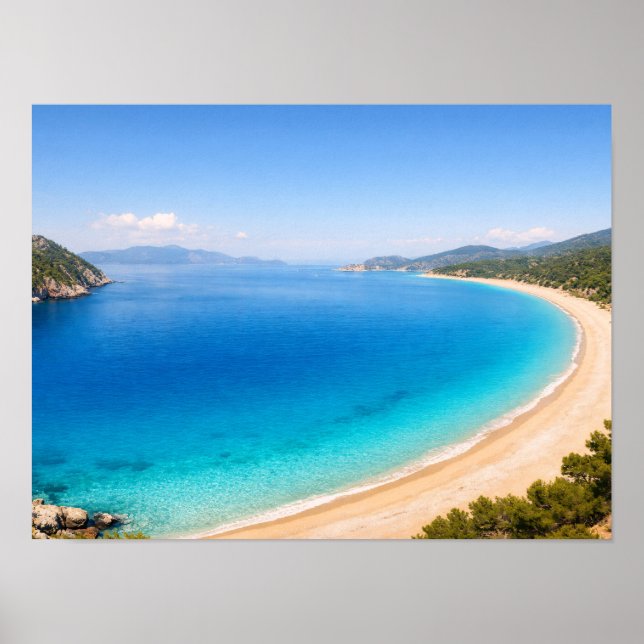 Mediterranean Coast Ocean Bay Poster (Front)