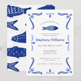 Mediterranean Coastal Bridal Shower Invitation 
