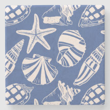 Mediterranean Coastal Seashell Toile Capri Sunset
