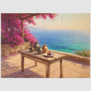 Mediterranean Coastal Table Decoupage Paper