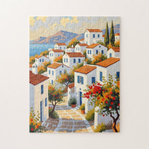 Mediterranean Coastal Village Puzzle
