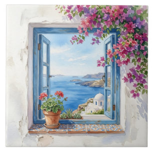 Mediterranean Coastal Window Tile