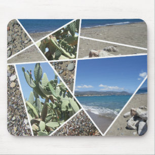 Mediterranean Collage Design Mouse Mat
