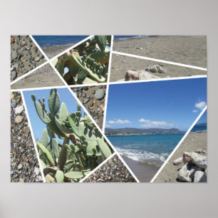Mediterranean Collage Design Poster