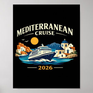 Mediterranean Cruise 2026 Europe Vacation Trip Poster