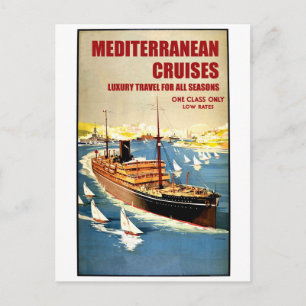 Mediterranean Cruiser Ship Postcard