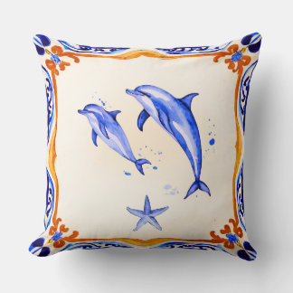 Mediterranean Dolphins Cushion