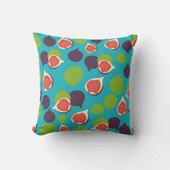 Mediterranean Fig Summer Fruit Pattern   Cushion (Front)