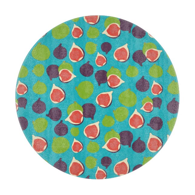 Mediterranean Fig Summer Fruit Pattern   Cutting Board (Front)