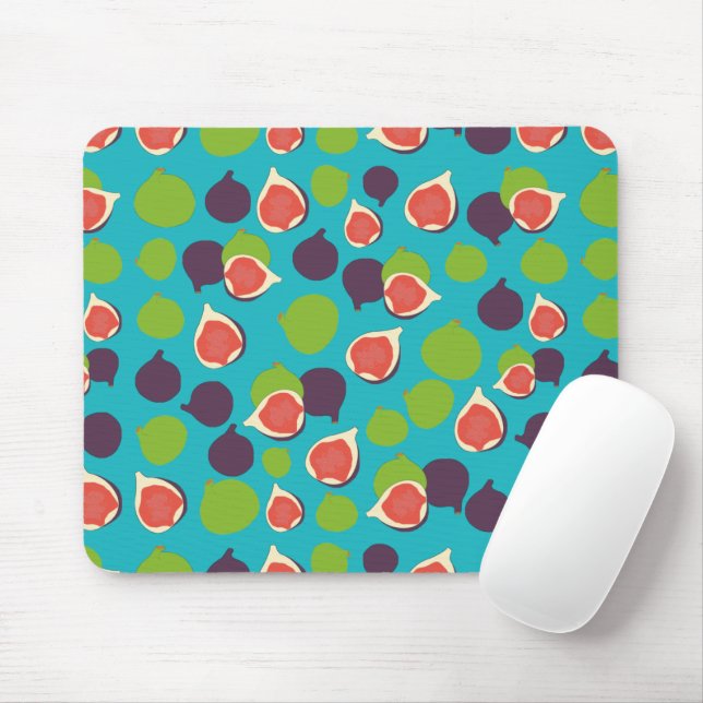 Mediterranean Fig Summer Fruit Pattern    Mouse Mat (With Mouse)