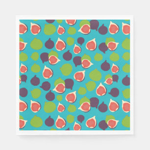 Mediterranean Fig Summer Fruit Pattern Napkin