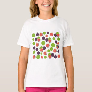 Mediterranean Fig Summer Fruit Pattern T-Shirt