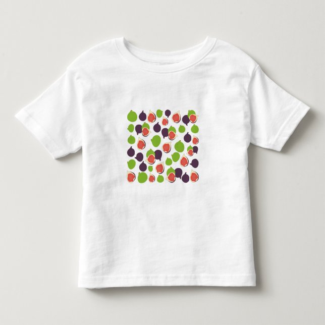 Mediterranean Fig Summer Fruit Pattern  Toddler T-Shirt (Front)