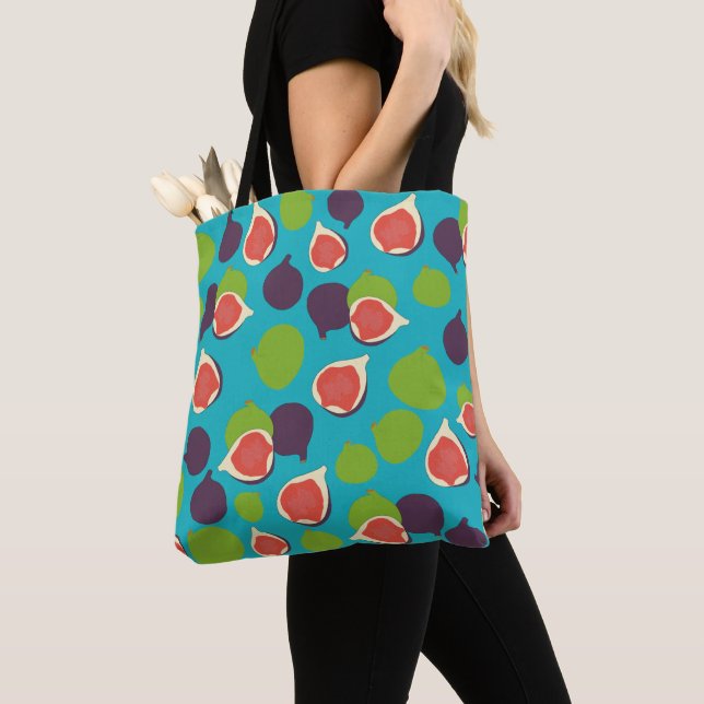 Mediterranean Fig Summer Fruit Pattern   Tote Bag (Close Up)