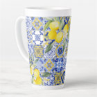 Mediterranean Floral Citrus Lemon Coffee Mug
