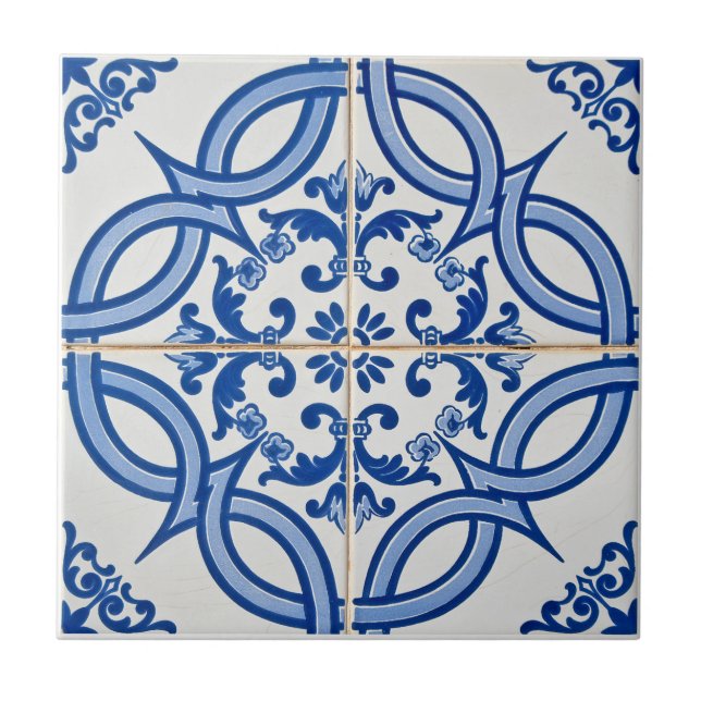 Mediterranean Floral  Tile (Front)