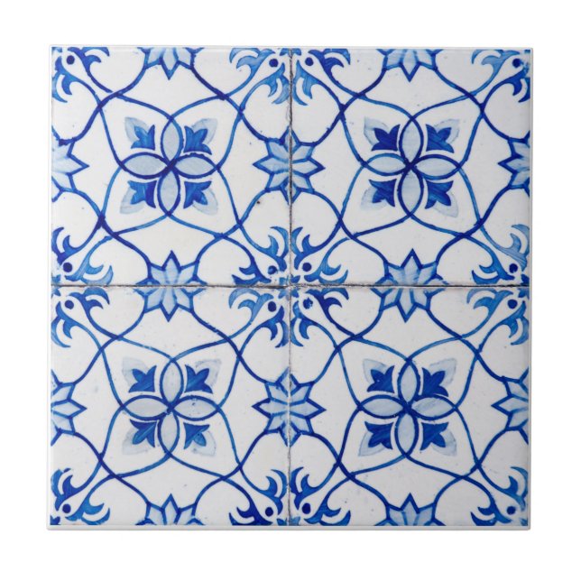 Mediterranean Floral  Tile (Front)