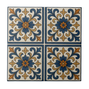 Mediterranean Floral Tile
