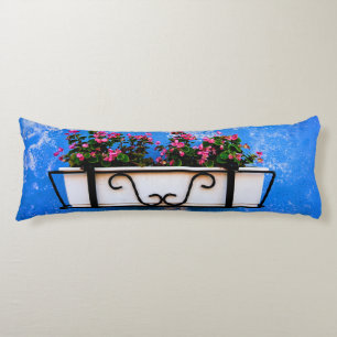 Mediterranean flower photo bedroom decor bed body cushion