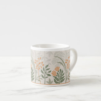 Mediterranean Folk Botanical Garden Art Espresso Cup