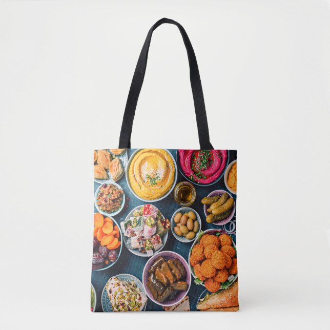 Mediterranean Food Arabic Arab Middle Eastern Tote Bag (Front)