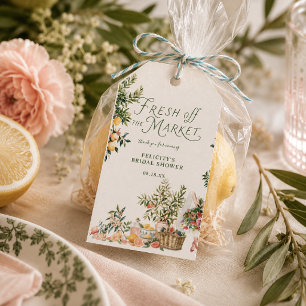 Mediterranean Fresh Off the Market Bridal Shower Gift Tags