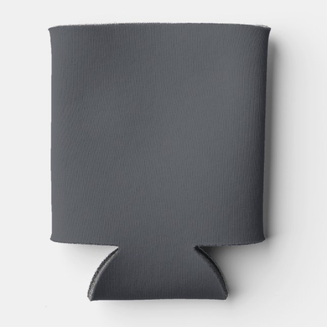 Mediterranean Grey Solid Colour Can Cooler (Front)