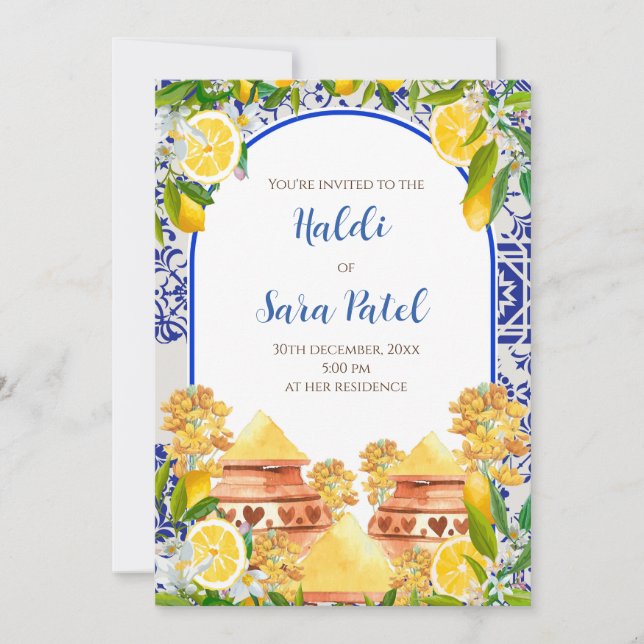 Mediterranean Haldi invites Italian decor Haldi (Front)