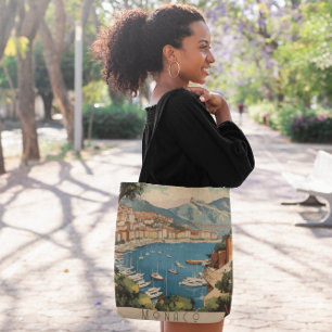 Mediterranean Harbour Statement Style Tote Bag