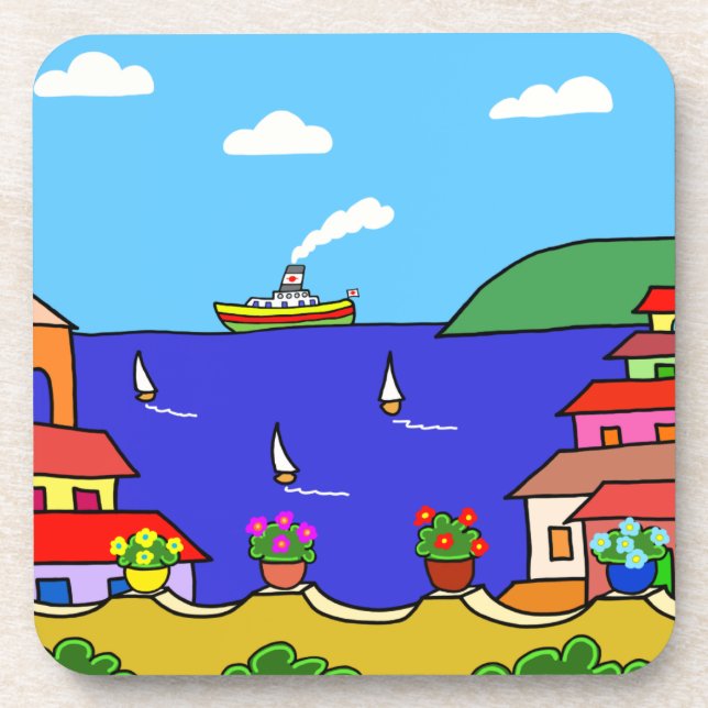 Mediterranean Holiday Coaster (Front)