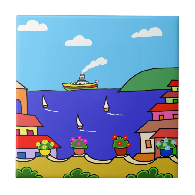 Mediterranean Holiday Tile (Front)