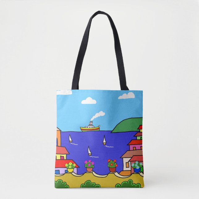 Mediterranean Holiday Tote Bag (Front)