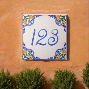 Mediterranean House Number – Arancia Tile