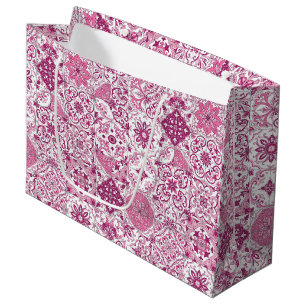 Mediterranean hues/ Azulejo tiles Large Gift Bag