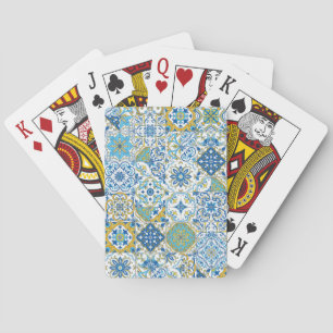 Mediterranean hues/ Azulejo tiles Playing Cards