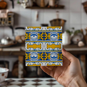 Mediterranean Inspired Gift Traditional Azulejo Tile