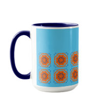 Mediterranean Inspired Tile Design Stylish Mug