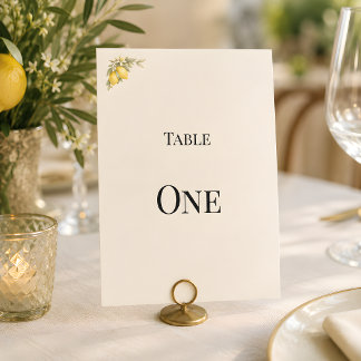 Mediterranean Italian Coastal Luxury Table Number 
