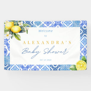 Mediterranean Italian Lemon Baby Shower Banner