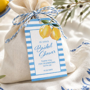 Mediterranean Italian Lemon Bridal Shower Gift Tags