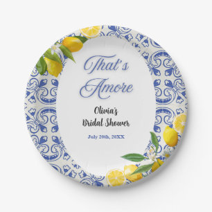 Mediterranean Italian That's Amore Bridal Shower Paper Plate