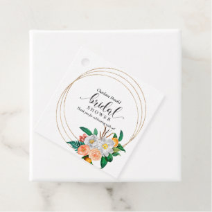 Mediterranean Italy Blue Tiles Bridal Shower Favour Tags