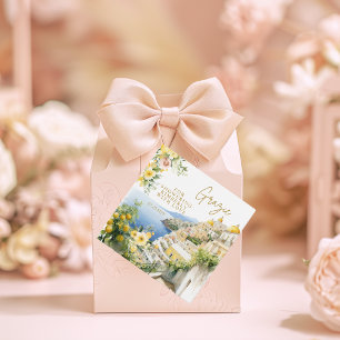 Mediterranean Italy Positano Italian Bridal Shower Favour Tags
