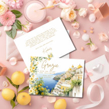 Mediterranean Italy Positano Italian Bridal Shower