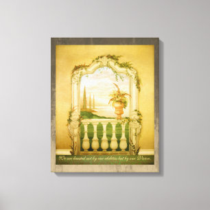 Mediterranean Lake View Mural Canvas Print
