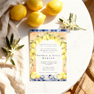 Mediterranean Lemon Amalfi Coast Baby Shower Invitation