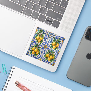 Mediterranean Lemon Azulejo Tile